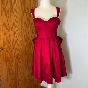 NWT Altar’d state red dress mini corset with bow large